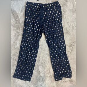 Victoria's Secret Navy Pajama Bottoms with Gold Accents